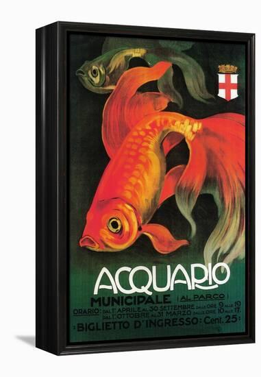 Italy - Aquarium & Municipal Park Promotional Poster-Lantern Press-Framed Stretched Canvas