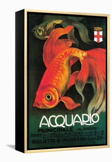 Italy - Aquarium & Municipal Park Promotional Poster-Lantern Press-Framed Stretched Canvas