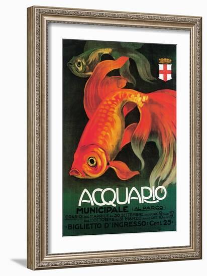 Italy - Aquarium & Municipal Park Promotional Poster-Lantern Press-Framed Art Print