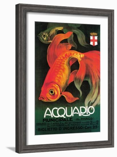 Italy - Aquarium & Municipal Park Promotional Poster-Lantern Press-Framed Art Print