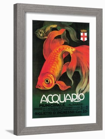 Italy - Aquarium & Municipal Park Promotional Poster-Lantern Press-Framed Art Print