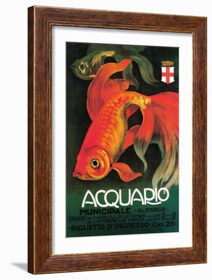 Italy - Aquarium & Municipal Park Promotional Poster-Lantern Press-Framed Art Print