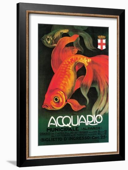 Italy - Aquarium & Municipal Park Promotional Poster-Lantern Press-Framed Art Print