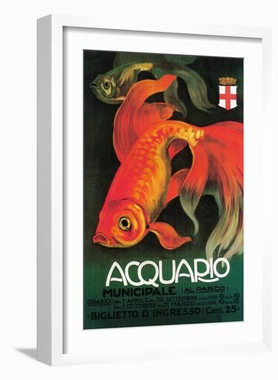 Italy - Aquarium & Municipal Park Promotional Poster-Lantern Press-Framed Art Print