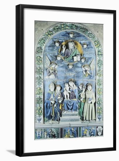 Italy, Arezzo, Cathedral, Madonna and Child with Four Saints, from Workshop of Andrea Della Robbia-null-Framed Giclee Print