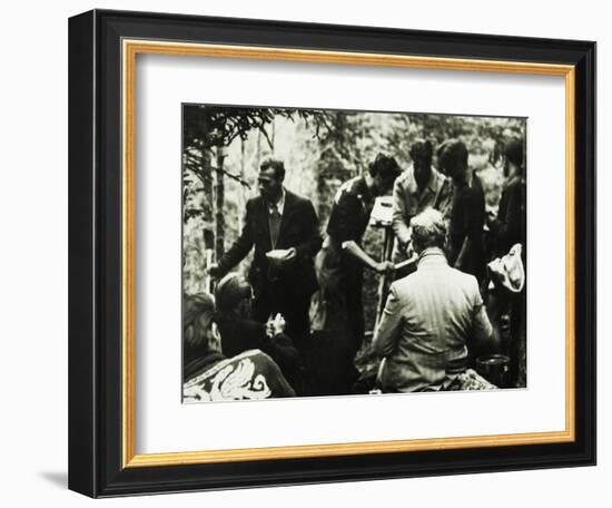 Italy, Asiago, Plateau of the Seven Communities, Meal Time for Partisan Unit-null-Framed Giclee Print