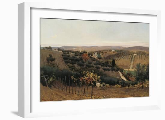 Italy, Autumn in the Countryside of Siena-null-Framed Giclee Print