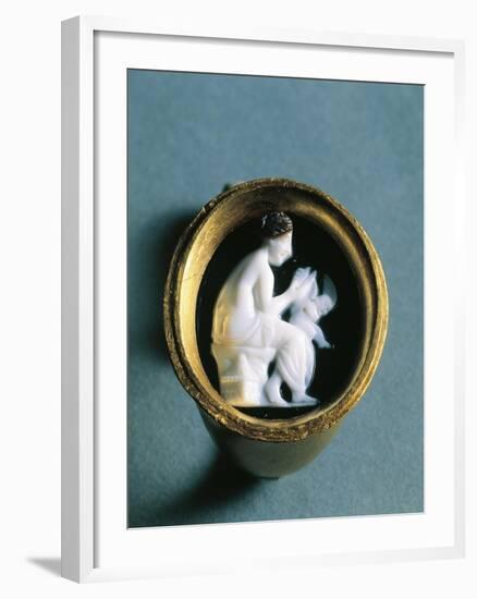 Italy, Basilicata, Heraclea, Ring with a Cameo Depicting Aphrodite and Cupid-null-Framed Giclee Print
