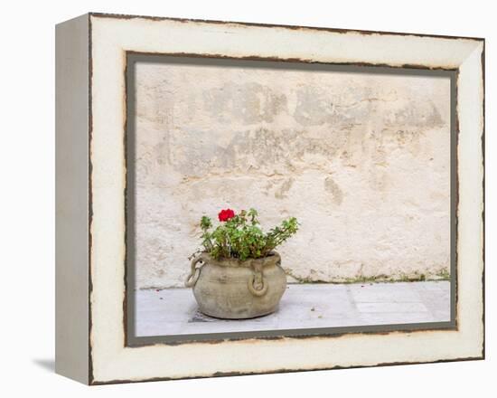 Italy, Basilicata, Matera. Potted plants outside the Sassi houses.-Julie Eggers-Framed Premier Image Canvas