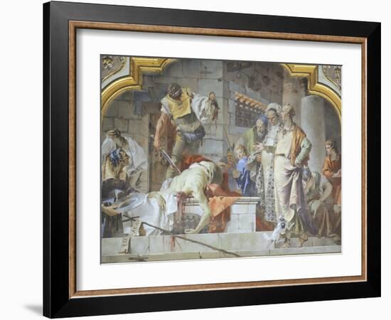 Italy, Bergamo, Colleoni Chapel, Beheading of John Baptist, 1733-Giovanni Battista Tiepolo-Framed Giclee Print