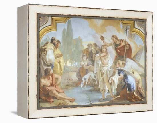 Italy, Bergamo, Colleoni Chapel, Lunette Showing Baptism of Christ-Giambattista Tiepolo-Framed Premier Image Canvas