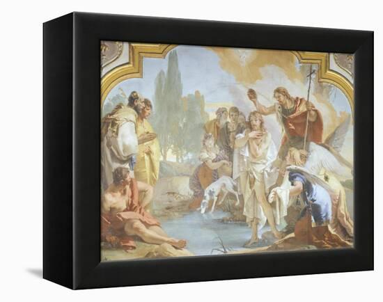 Italy, Bergamo, Colleoni Chapel, Lunette Showing Baptism of Christ-Giambattista Tiepolo-Framed Premier Image Canvas