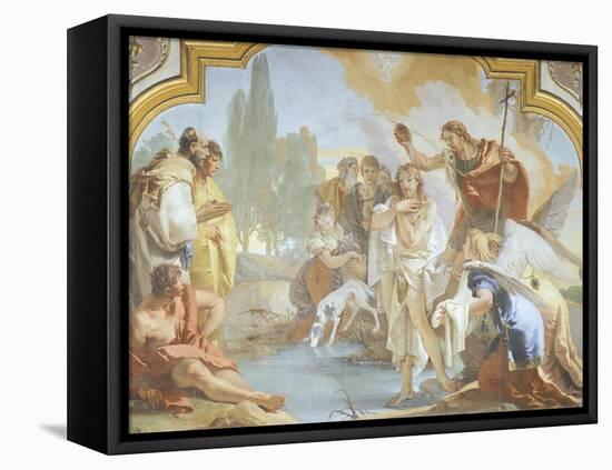 Italy, Bergamo, Colleoni Chapel, Lunette Showing Baptism of Christ-Giambattista Tiepolo-Framed Premier Image Canvas