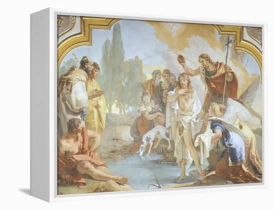 Italy, Bergamo, Colleoni Chapel, Lunette Showing Baptism of Christ-Giambattista Tiepolo-Framed Premier Image Canvas