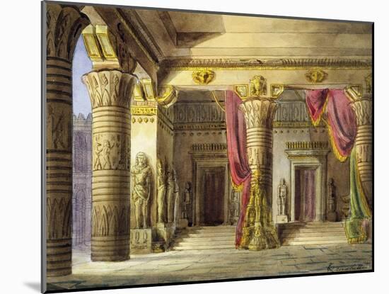 Italy, Bologna, Set Design for Nabucco-null-Mounted Giclee Print