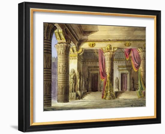 Italy, Bologna, Set Design for Nabucco-null-Framed Giclee Print