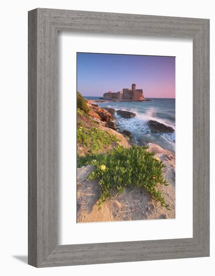 Italy, Calabria, Crotone, Sunset at Le Castella-Alfonso Morabito-Framed Photographic Print