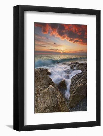 Italy, Calabria , Sunset at Leucopetra Cliff-Alfonso Morabito-Framed Photographic Print