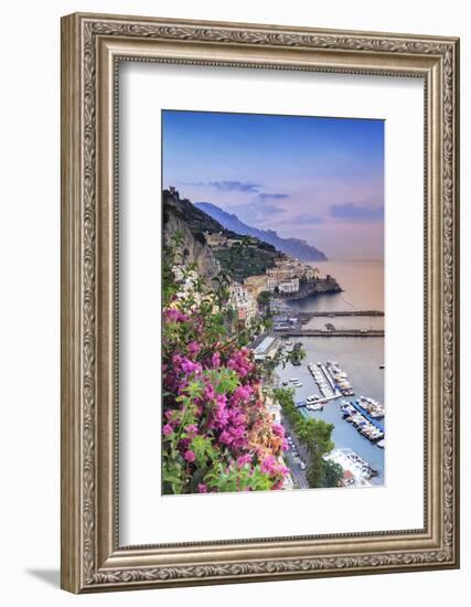 Italy, Campagnia, Amalfi Coast, Amalfi. The town of Amalfi.-Francesco Iacobelli-Framed Photographic Print