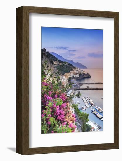 Italy, Campagnia, Amalfi Coast, Amalfi. The town of Amalfi.-Francesco Iacobelli-Framed Photographic Print