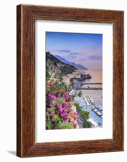 Italy, Campagnia, Amalfi Coast, Amalfi. The town of Amalfi.-Francesco Iacobelli-Framed Photographic Print