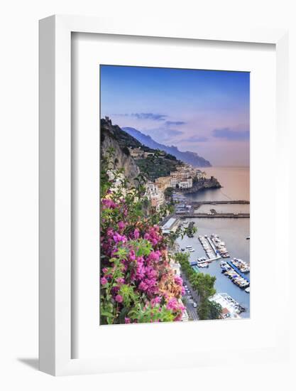 Italy, Campagnia, Amalfi Coast, Amalfi. The town of Amalfi.-Francesco Iacobelli-Framed Photographic Print