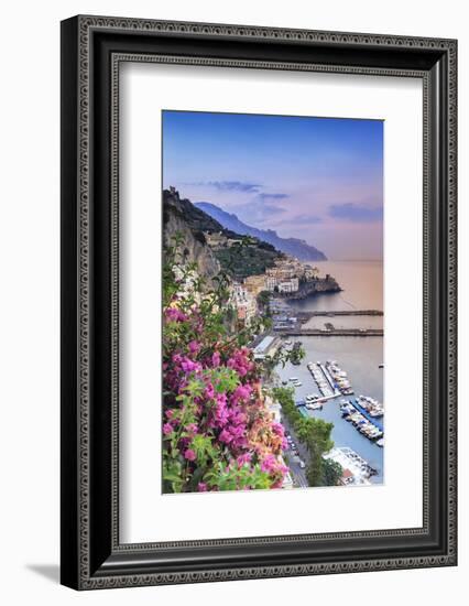 Italy, Campagnia, Amalfi Coast, Amalfi. The town of Amalfi.-Francesco Iacobelli-Framed Photographic Print