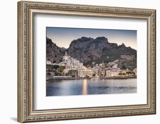 Italy, Campagnia, Amalfi Coast, Amalfi. The town of Amalfi.-Francesco Iacobelli-Framed Photographic Print