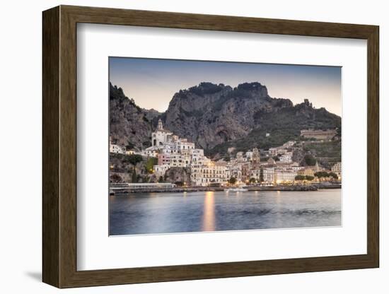 Italy, Campagnia, Amalfi Coast, Amalfi. The town of Amalfi.-Francesco Iacobelli-Framed Photographic Print