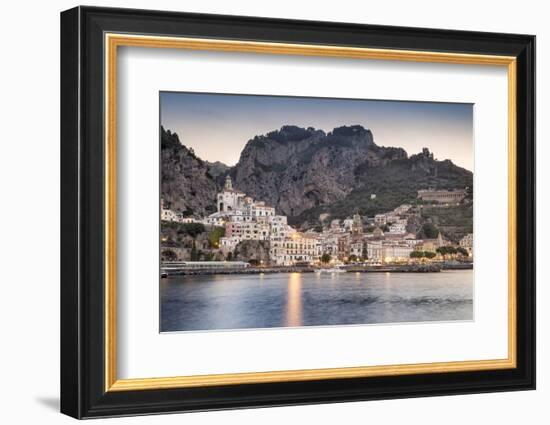 Italy, Campagnia, Amalfi Coast, Amalfi. The town of Amalfi.-Francesco Iacobelli-Framed Photographic Print