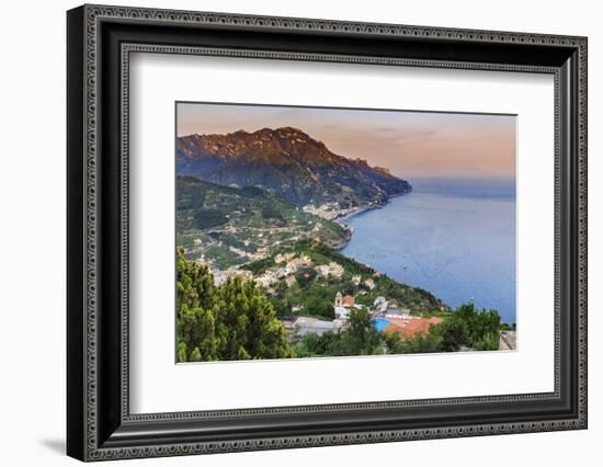 Italy, Campagnia, Amalfi Coast, Ravello. The Coastline from the town of Ravello.-Francesco Iacobelli-Framed Photographic Print