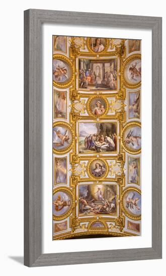 Italy, Campania, Naples. a Painted Church Ceiling.-Ken Scicluna-Framed Photographic Print