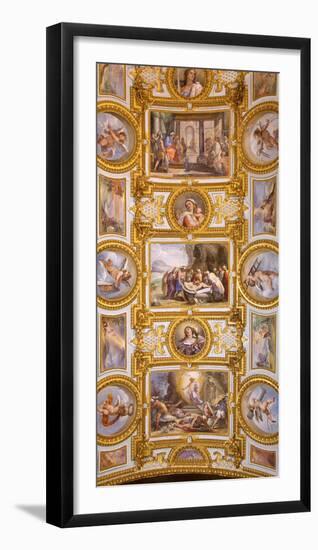 Italy, Campania, Naples. a Painted Church Ceiling.-Ken Scicluna-Framed Photographic Print