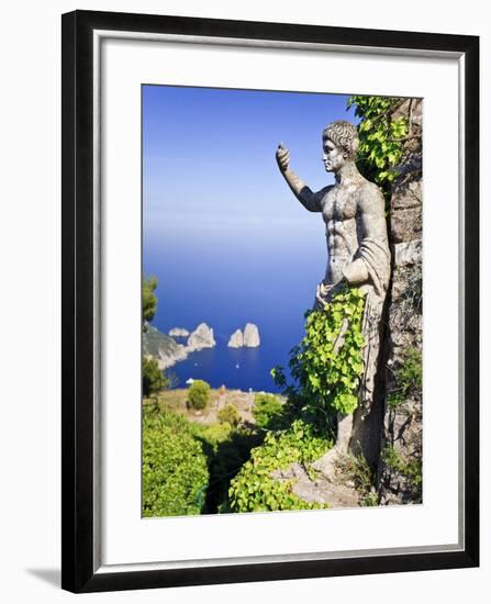 Italy, Campania, Napoli District, Anacapri, Solaro Mount, the Statue of Emperor Augustus, View from-Francesco Iacobelli-Framed Photographic Print