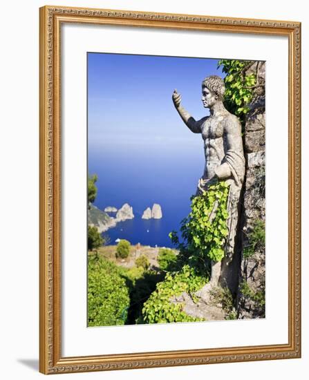 Italy, Campania, Napoli District, Anacapri, Solaro Mount, the Statue of Emperor Augustus, View from-Francesco Iacobelli-Framed Photographic Print