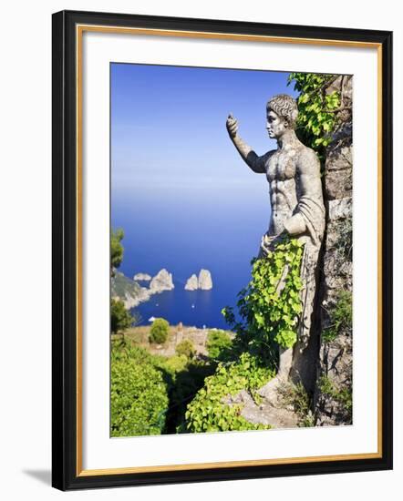 Italy, Campania, Napoli District, Anacapri, Solaro Mount, the Statue of Emperor Augustus, View from-Francesco Iacobelli-Framed Photographic Print