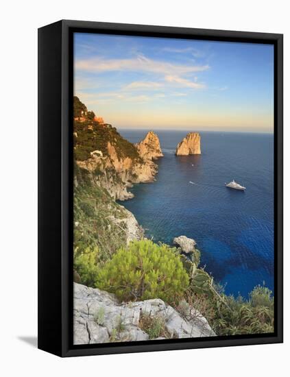 Italy, Campania, Napoli District, Capri, Faraglioni-Francesco Iacobelli-Framed Premier Image Canvas