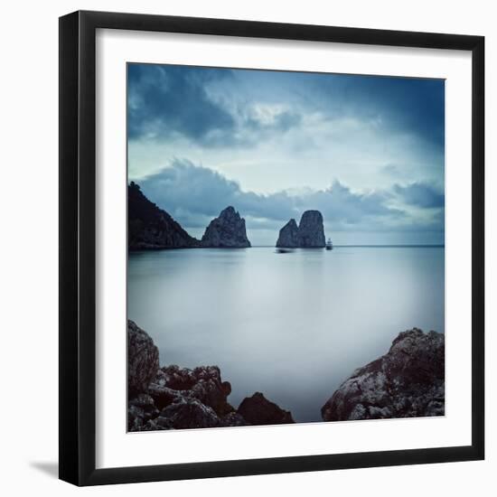 Italy, Campania, Napoli District, Capri, Faraglioni-Francesco Iacobelli-Framed Photographic Print