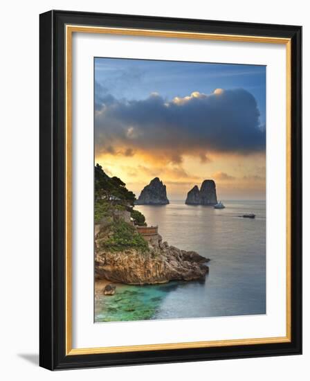 Italy, Campania, Napoli District, Capri, Faraglioni-Francesco Iacobelli-Framed Photographic Print