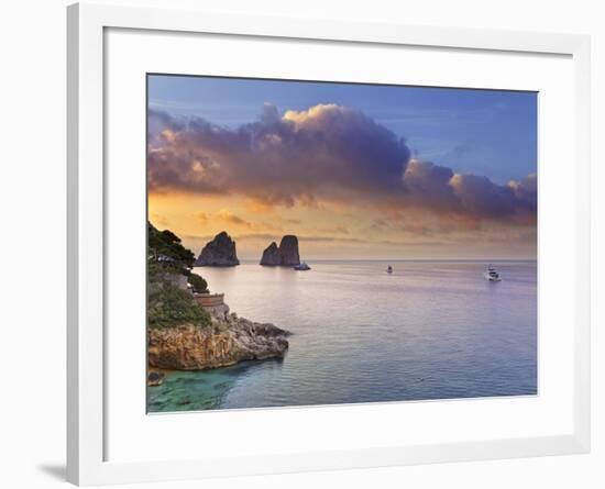 Italy, Campania, Napoli District, Capri, Faraglioni-Francesco Iacobelli-Framed Photographic Print