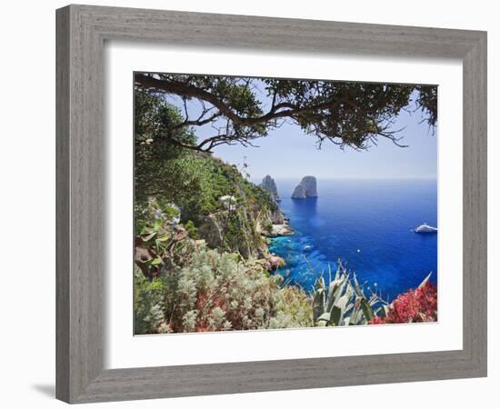 Italy, Campania, Napoli District, Capri, Faraglioni-Francesco Iacobelli-Framed Photographic Print