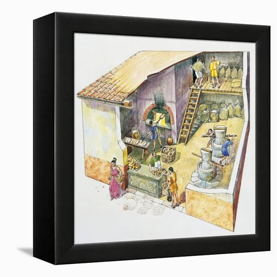 Italy, Campania Region, Ercolano, Reconstructed Bakery-null-Framed Premier Image Canvas