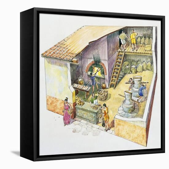 Italy, Campania Region, Ercolano, Reconstructed Bakery-null-Framed Premier Image Canvas