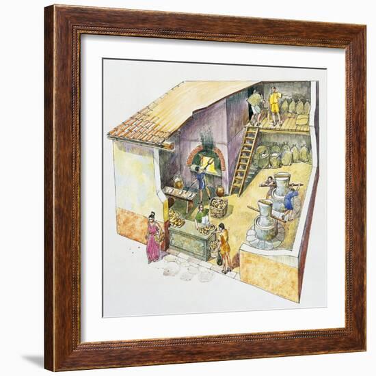 Italy, Campania Region, Ercolano, Reconstructed Bakery-null-Framed Giclee Print