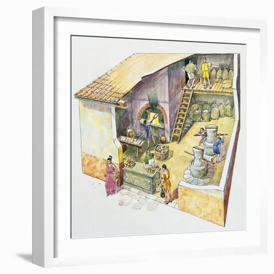 Italy, Campania Region, Ercolano, Reconstructed Bakery-null-Framed Giclee Print