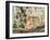 Italy, Chianti, Monteriggioni. Cat resting on a wooden bench in the hilltown.-Julie Eggers-Framed Photographic Print