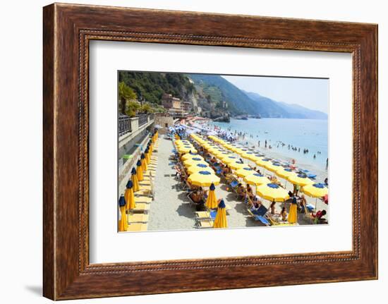 Italy Cinque Terre Monterosso - Sunbathers on the Beach-null-Framed Photographic Print