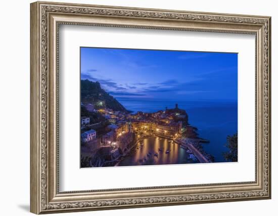 Italy, Cinque Terre, Vernazza at Dawn-Rob Tilley-Framed Photographic Print