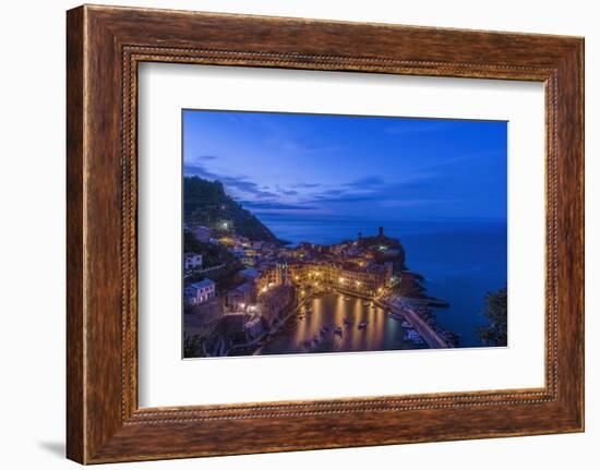 Italy, Cinque Terre, Vernazza at Dawn-Rob Tilley-Framed Photographic Print