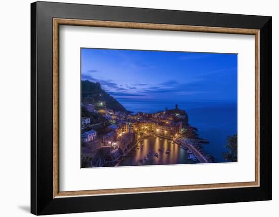 Italy, Cinque Terre, Vernazza at Dawn-Rob Tilley-Framed Photographic Print